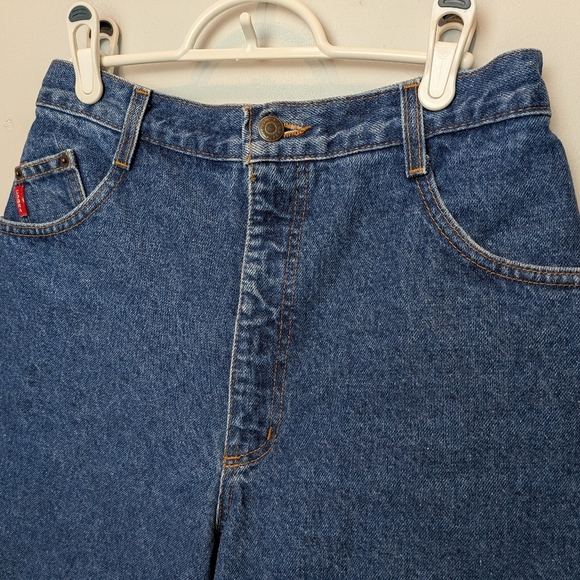 COBRA 90' Denim Women Jorts Size 30 Made In Canada Washed Pockets Loose Fit - Picture 2 of 11